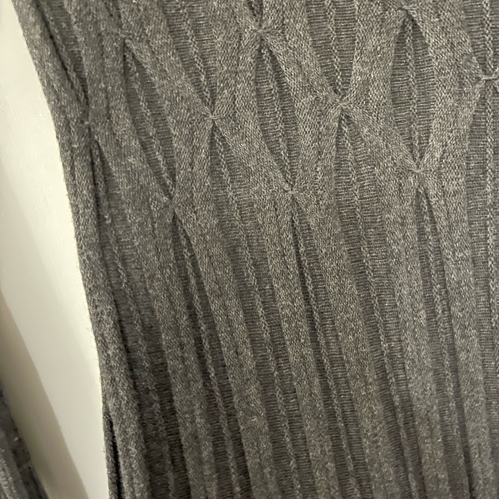 Like new,  grey, long sleeve dress. Scoop neck. Soft!